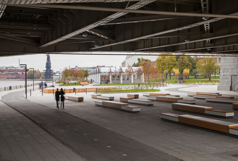 Krymskaya Embankment Moscow park by Wowhaus