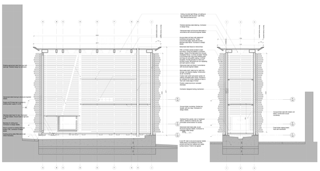 Sections of London flower kiosk with a wavy timber exterior by Buchanan Partnership