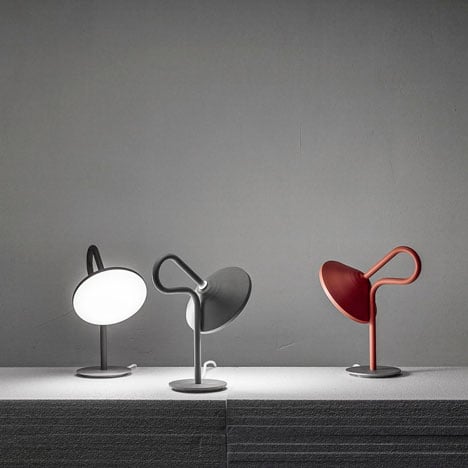 Round Lamp with a looping stem by Bao-Nghi Droste