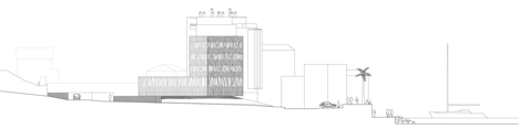 East elevation of Student housing with a coral-inspired facade by Atelier Fernandez & Serres