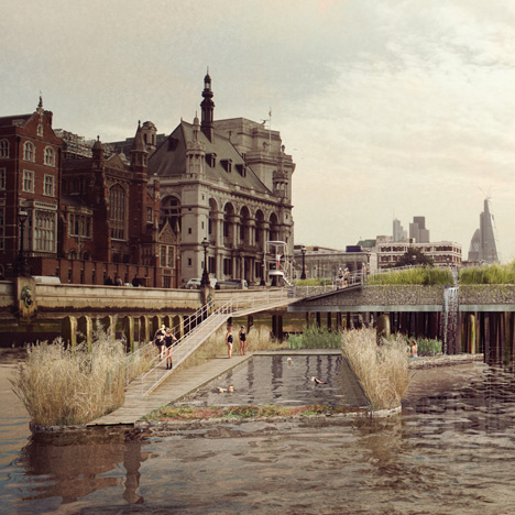Swimming pools for London's River Thames by Studio Octopi