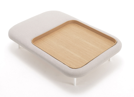 Trouf table and pouffe hybrid by GamFratesi for Ligne Roset
