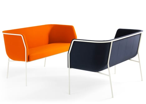 Cajal sofas and armchair by Gunilla Allard feature thin ...