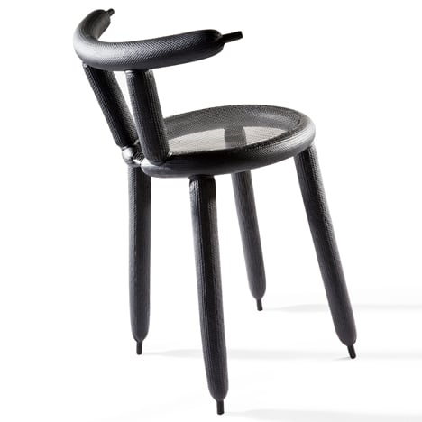 Marcel Wanders' carbon-fibre chair is modelled on party balloons.