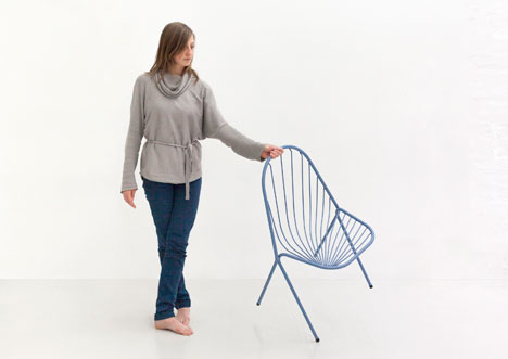 Drapee chair by Constance Guisset designed to look like draped fabric