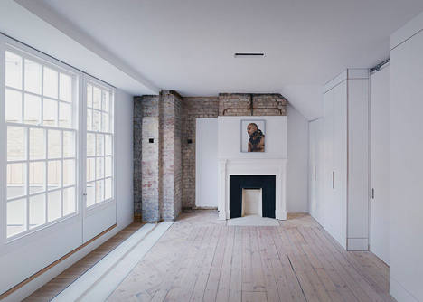 Edwardian townhouse renovation by Studio Octopi features windows in the floors