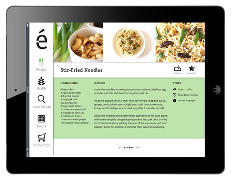 Entomo website design promotes insects as food
