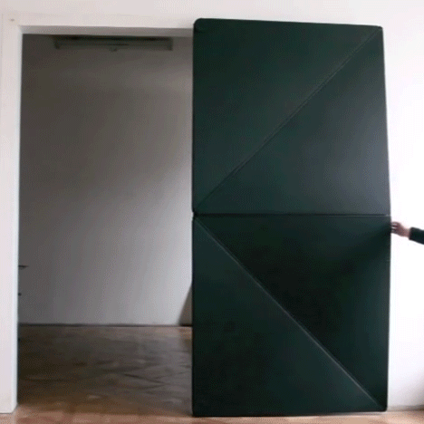 Door reinvented with folding mechanism by Klemens Torggler