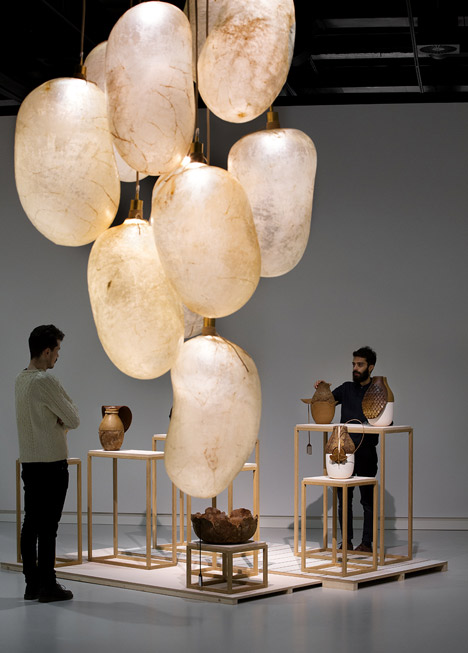 Animal membrane products on show in Formafantasma exhibition
