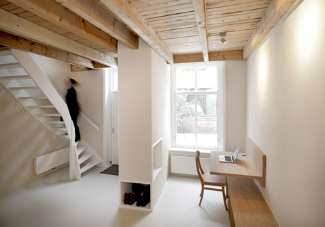 Unknown Architects updates 200-year-old house with twisting staircase and wooden furniture