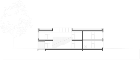 Section of Kindergarten Susi-Weigel by Bernardo Bader Architects