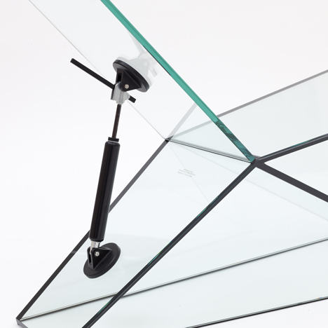 Konstantin Grcic designs glass furniture with moving parts for Galerie Kreo show