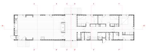 Floor plan of MAPA architects create sheds within sheds for Chilean mountain hideaway