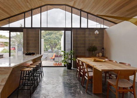 Melbourne house by MRTN Architects features courtyard with window-like apertures