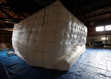Numen For Use creates 3D grid of ropes inside inflatable installation