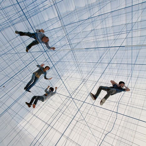 Numen/For Use creates 3D grid of ropes inside inflatable String Prototype installation