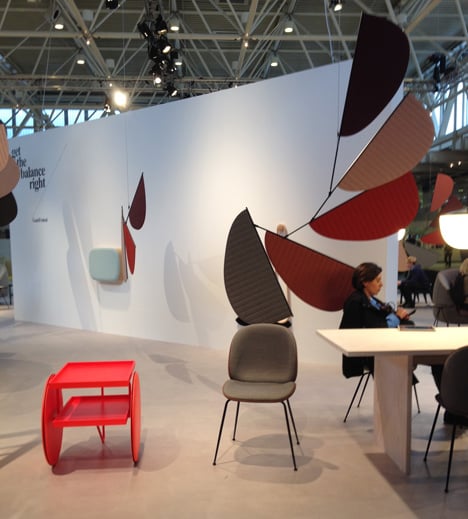 Petal-shaped mobiles for GamFratesi Guest of Honour installation at Stockholm Furniture Fair 2014