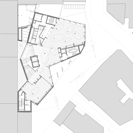 Fifth floor plan of Saw Swee Hock Student Centre at London School of Economics