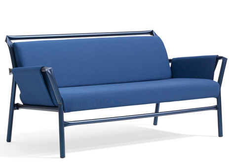 Superkink kinked tubular steel armchairs and sofas by Osko and Deichmann for Bla Station