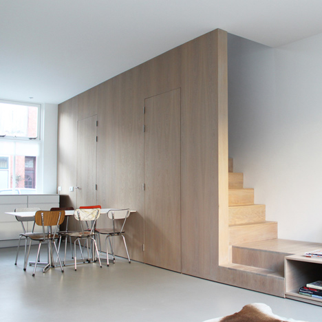 8A Architecten adds combined staircase and sofa to Leiden house