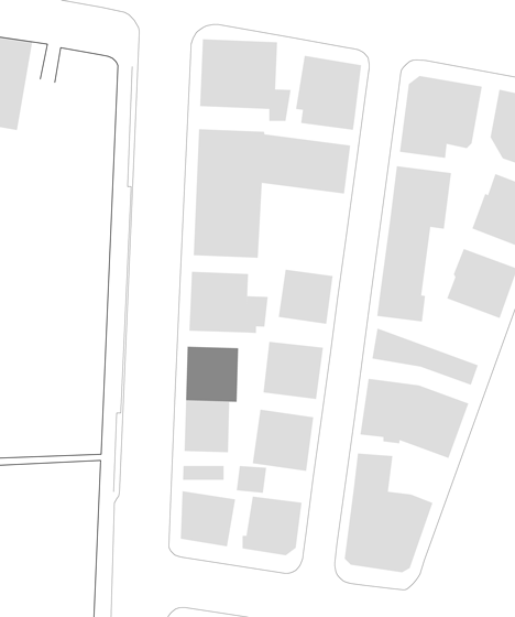 Site plan of Von M modernises three apartments inside a Stuttgart apartment block