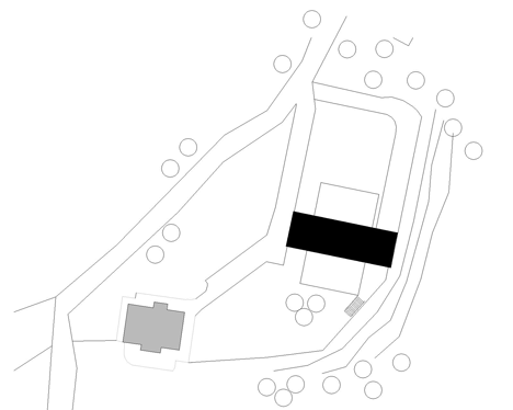 Site plan of Black Barn by Arhitektura d.o.o. provides panoramic views of the Slovenian countryside
