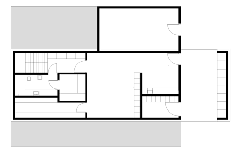 Ground floor plan of Black Barn by Arhitektura d.o.o. provides panoramic views of the Slovenian countryside