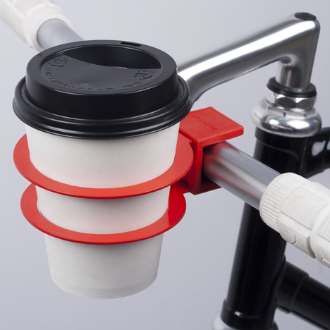 Cup holder by Bookman for coffee-fuelled cycling