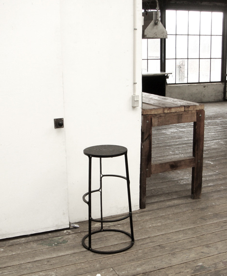 Bar stool by Aurélien Barbry features multiple footrests to fit any user
