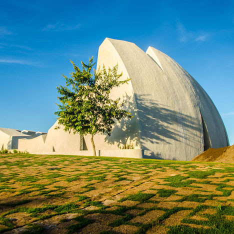 Concrete auditorium by Valentiny HVP Architects built for Brazils Musica em Trancoso festival