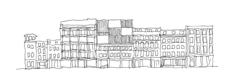 Sketch of Curtain Road extension by Duggan Morris Architects
