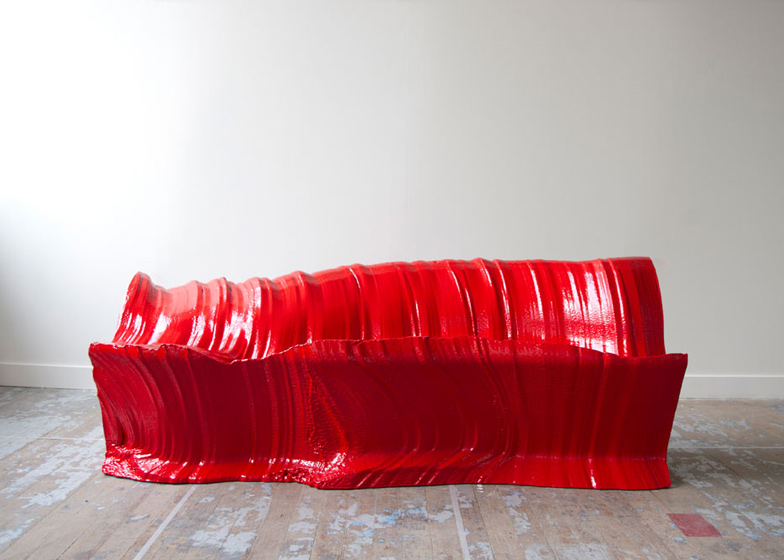 Martijn Rigters sofa is cut from blocks of foam using hot wires