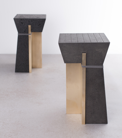 Formafantasma experiment with lava to form furniture collection