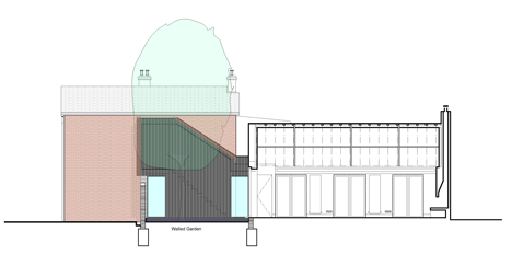 Section through courtyard of From Bake-House to Our House by NRAP Architects