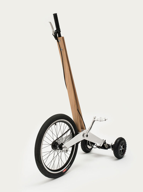 Halfbike pedal-powered scooter resembles a low-tech Segway