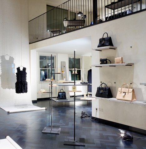 Industrial materials used to furnish Hostem womenswear interior by JamesPlumb
