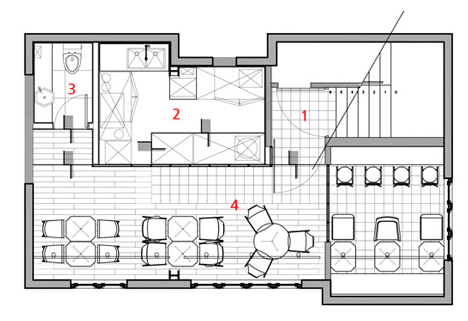 Cafe floor plan of Kafe Nordic by Nordic Bros. Design Community