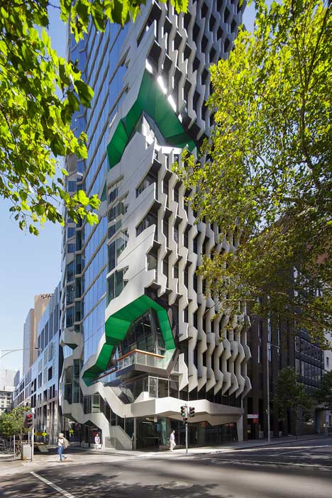 Lyons completes sculptural Melbourne tower for Australian Institute of Architects