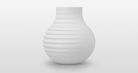 Mutant vase by Yiannis Ghikas has a sci-fi surface pattern