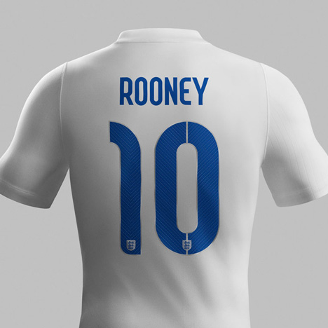 A typeface designed by Brody for England's World Cup 2014 football kit