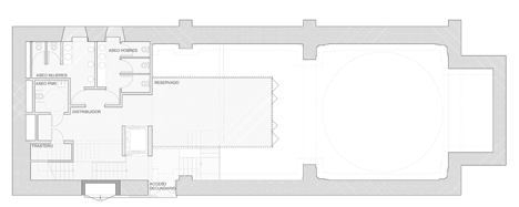 Second floor plan of Restoration and adaptation of a 16th century Chapel in Brihuega by Adam Bresnick