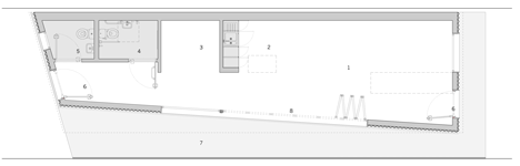 Floor plan of School gatehouse built on a strict budget by Jonathan Tuckey Design