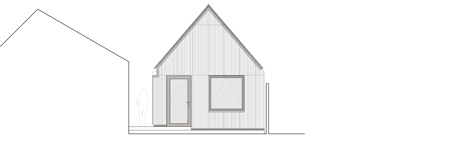 Elevation of School gatehouse built on a strict budget by Jonathan Tuckey Design