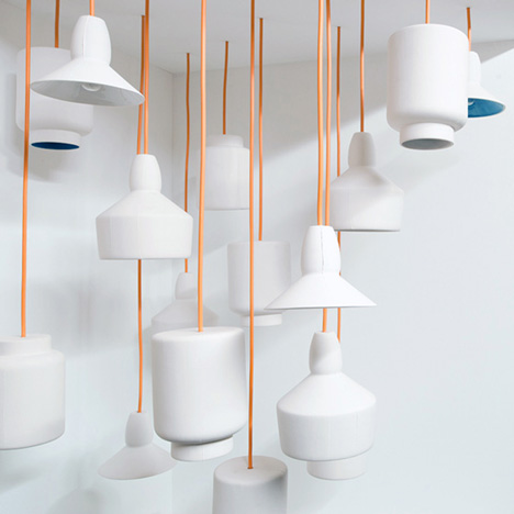 Room 9 Ceramic Pendant lights by James Tattersall