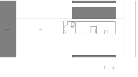 Site plan of Johnston Marklee's Vault House frames beach views through multiple arches