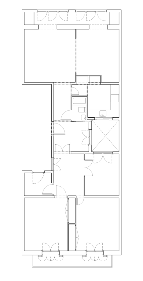 Original floor plan of Barcelona apartment renovation by Carles Enrich