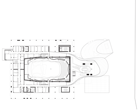 Second floor plan of Coop Himmelblaus House of Music invites orchestras to Aalborg