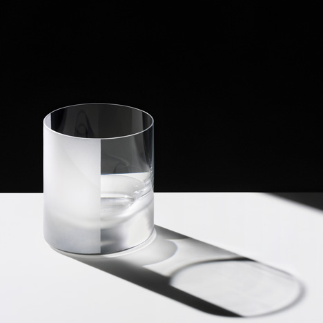 Scholten & Baijings cuts graphic patterns into glassware for J Hill's Standard