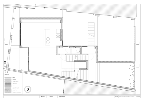 Ground floor plan of GEWAD apartments by Atelier Vens Vanbelle