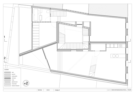 Second floor plan of GEWAD apartments by Atelier Vens Vanbelle
